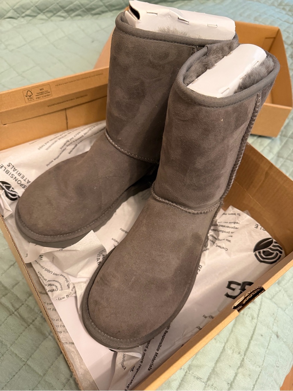 UGG Classic Short II Boots in Grey